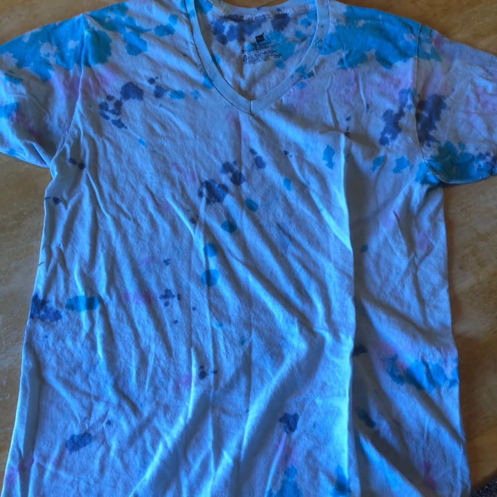 Hand-Made Blue Tie-Dye Shirt